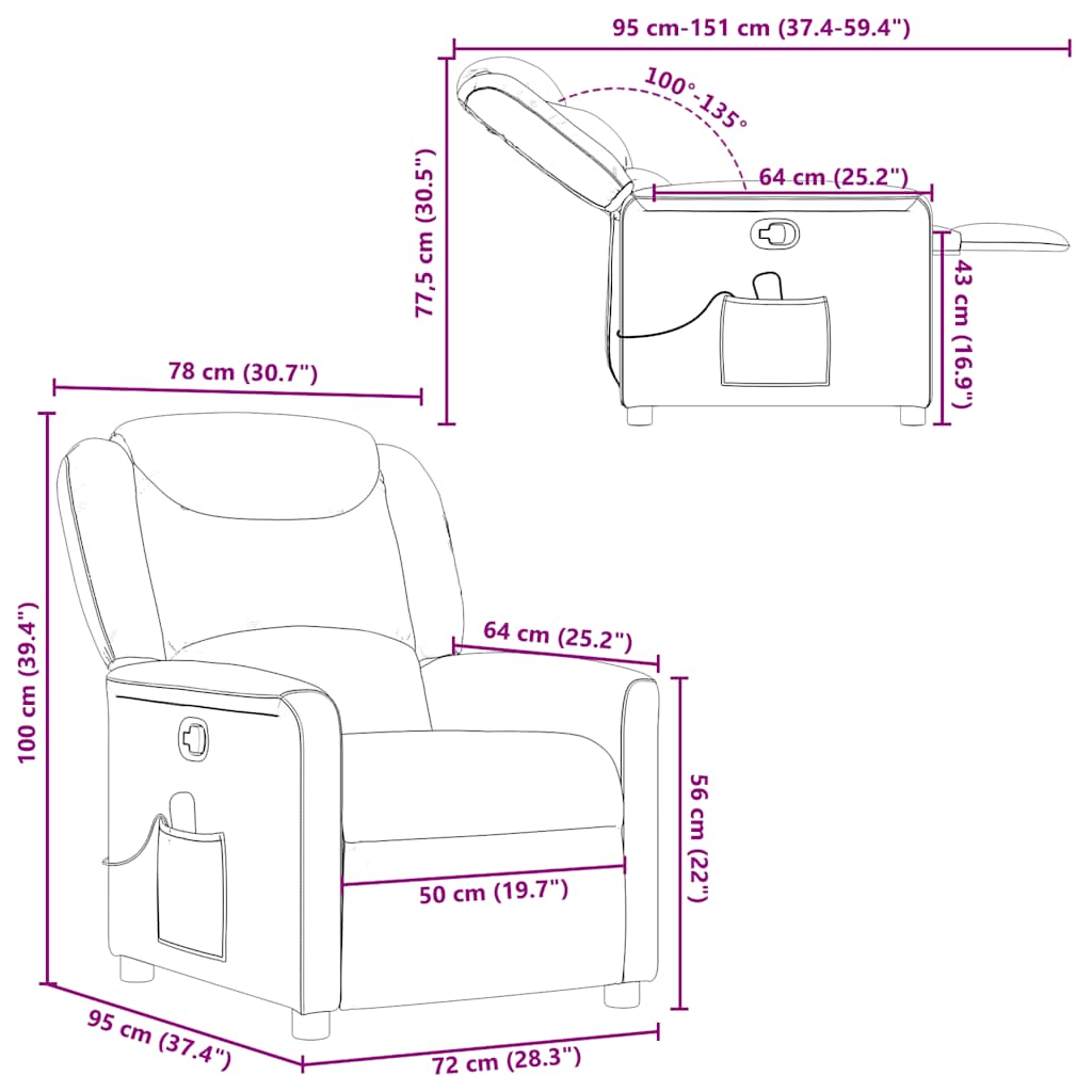 Masažni naslonjač od tkanine tamnozeleni