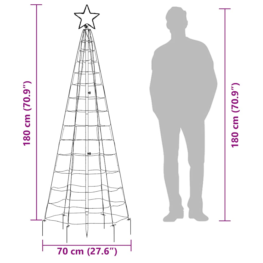 LED Božićno drvce s bodljama 220 LED-ica topla bijela 180 cm (samo AU)