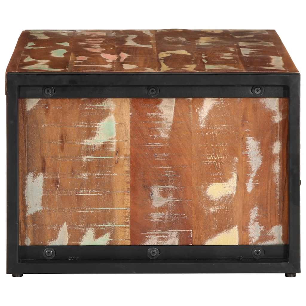 Višebojni stolić za kavu 90x50x36 cm puno drvo obrađeno