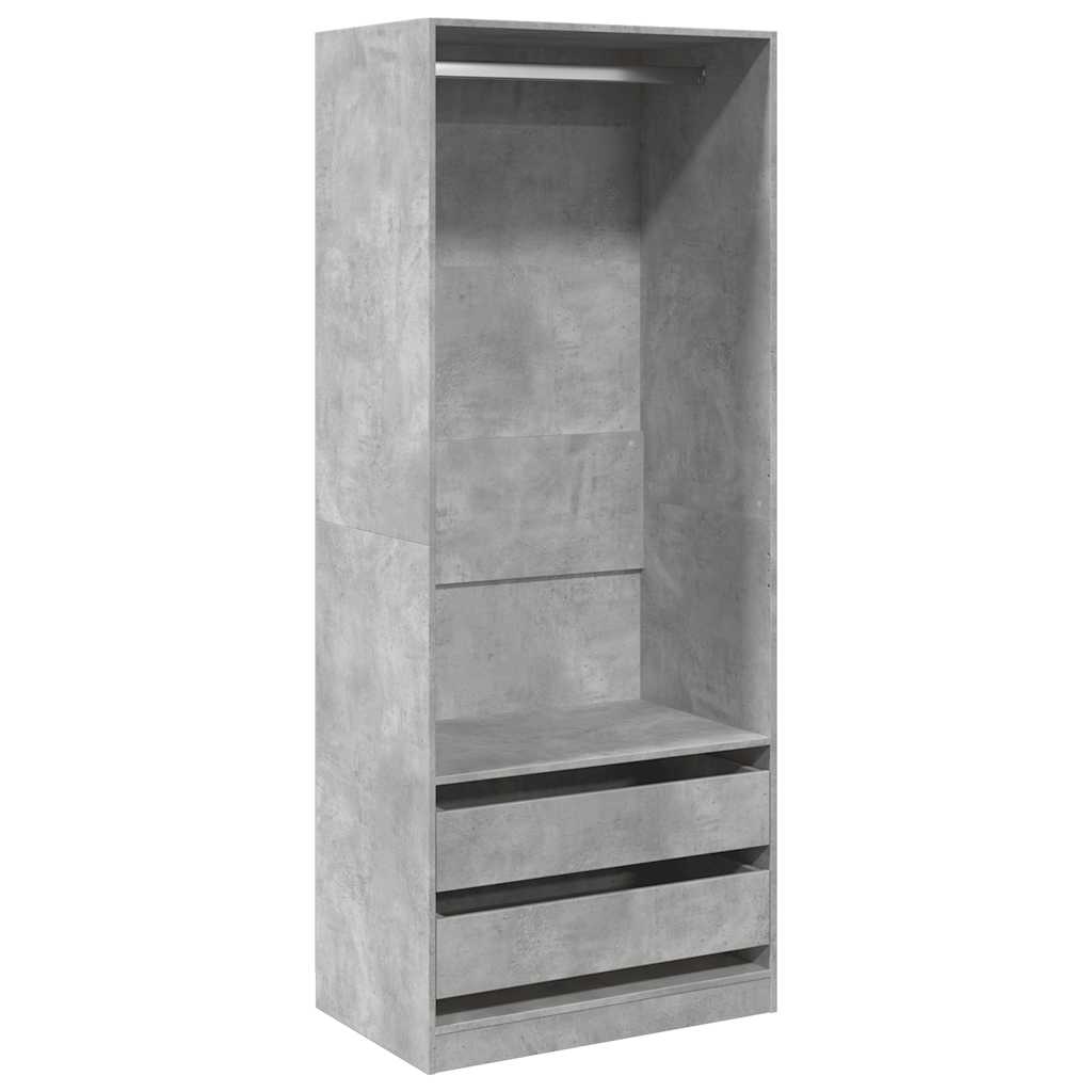 Ormar siva boja betona 80x50x200 cm od konstruiranog drva