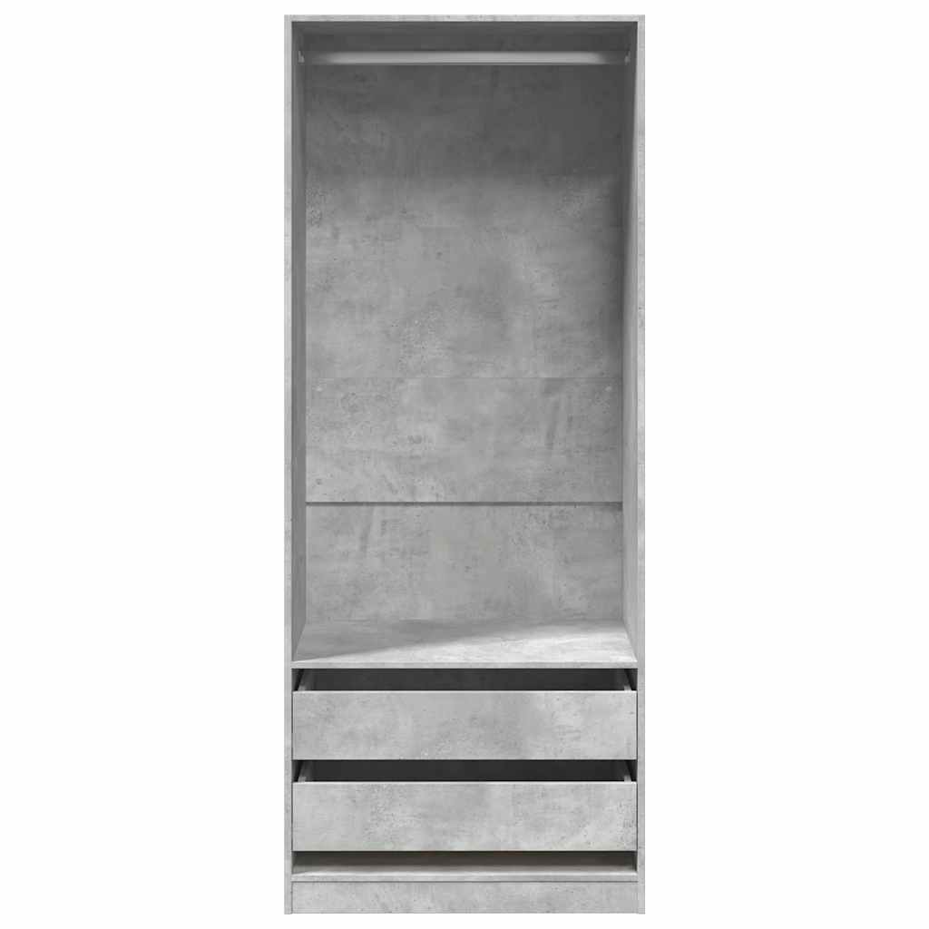 Ormar siva boja betona 80x50x200 cm od konstruiranog drva