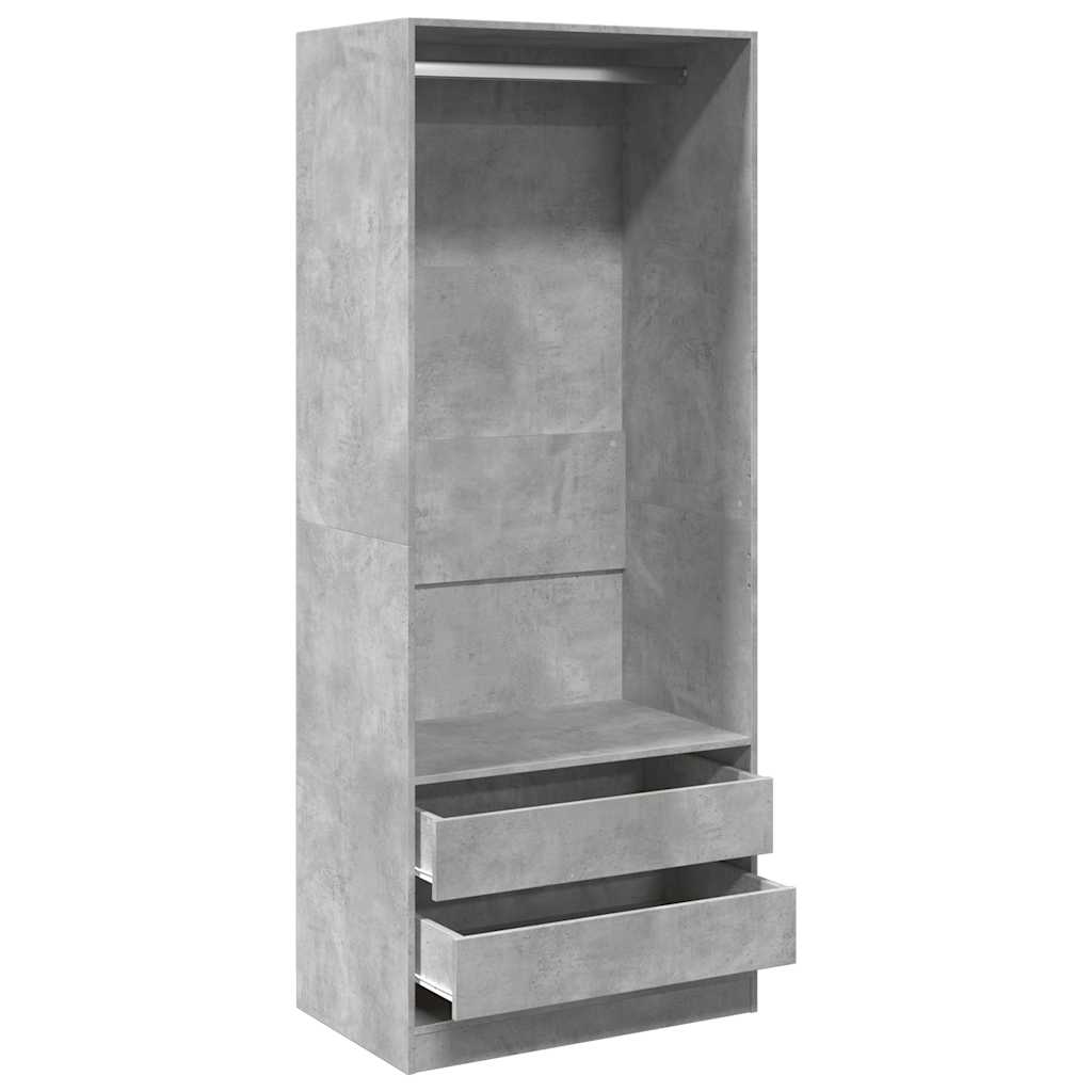 Ormar siva boja betona 80x50x200 cm od konstruiranog drva
