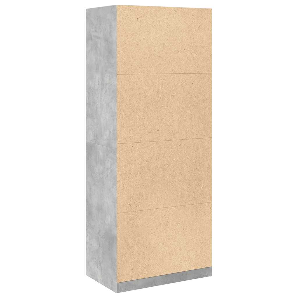 Ormar siva boja betona 80x50x200 cm od konstruiranog drva