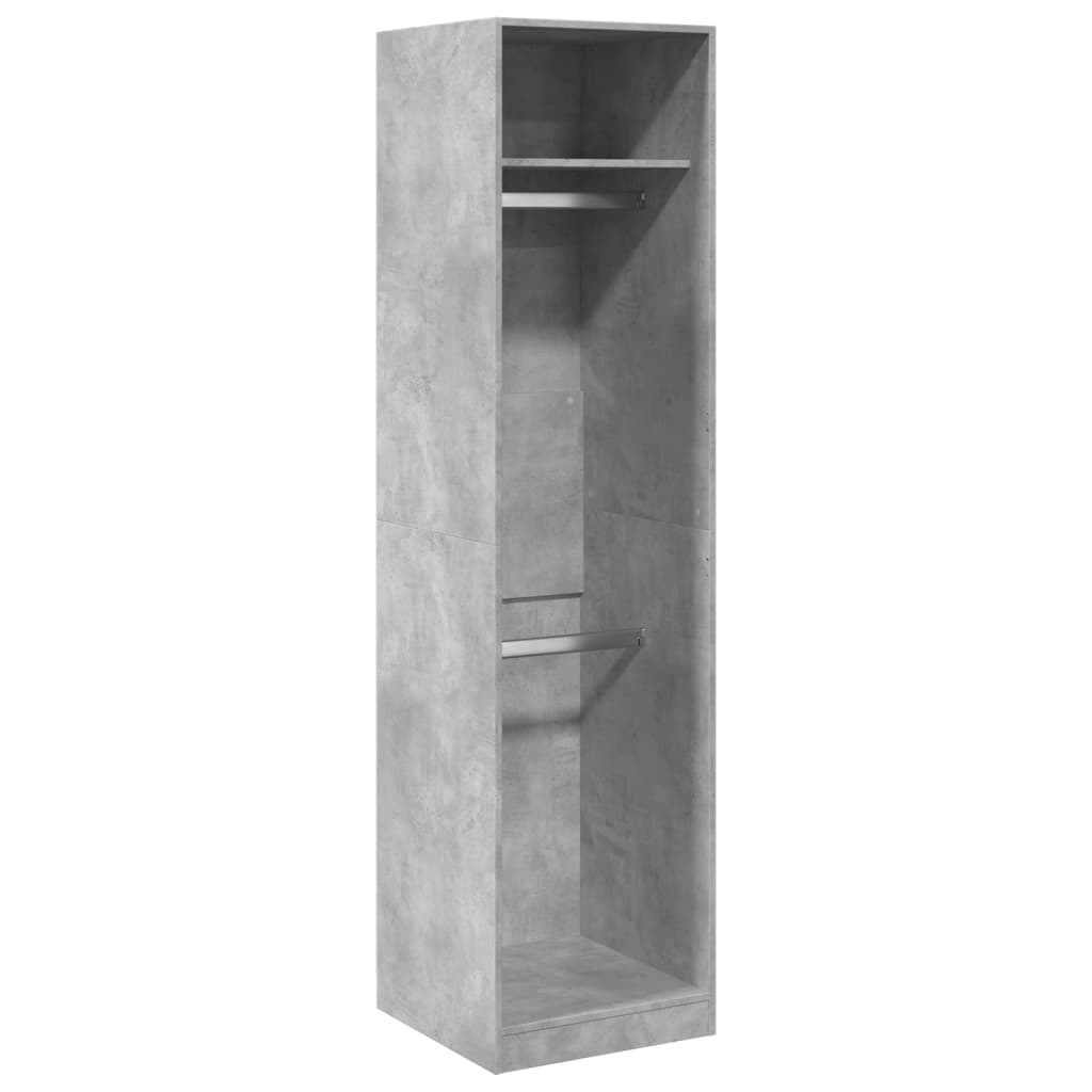 Ormar siva boja betona 50 x 50 x 200 cm od konstruiranog drva