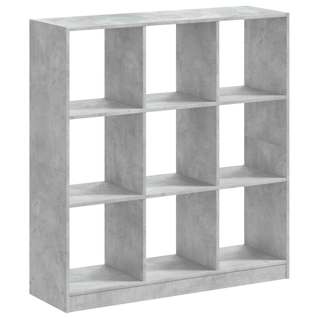 Regal za knjige boja betona 102 x 32 x 108 cm konstruirano drvo