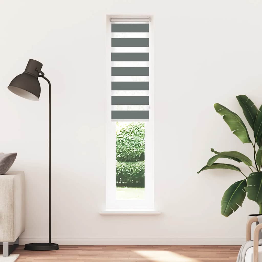 Zebra zavjesa tamno siva 45x230 cm Širina tkanine 40,9 cm Poliester