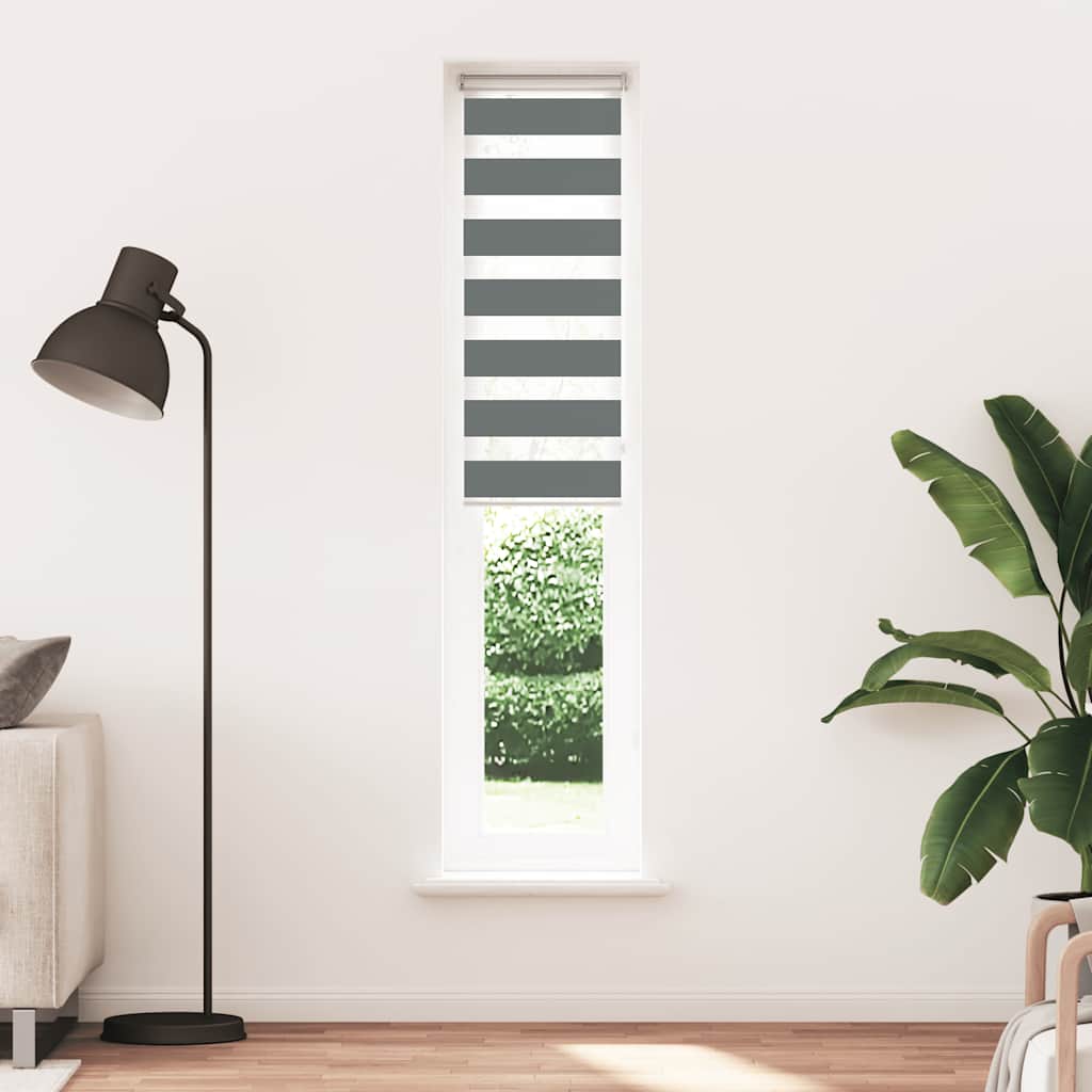 Zebra zavjesa tamno siva 50x230 cm Širina tkanine 45,9 cm Poliester