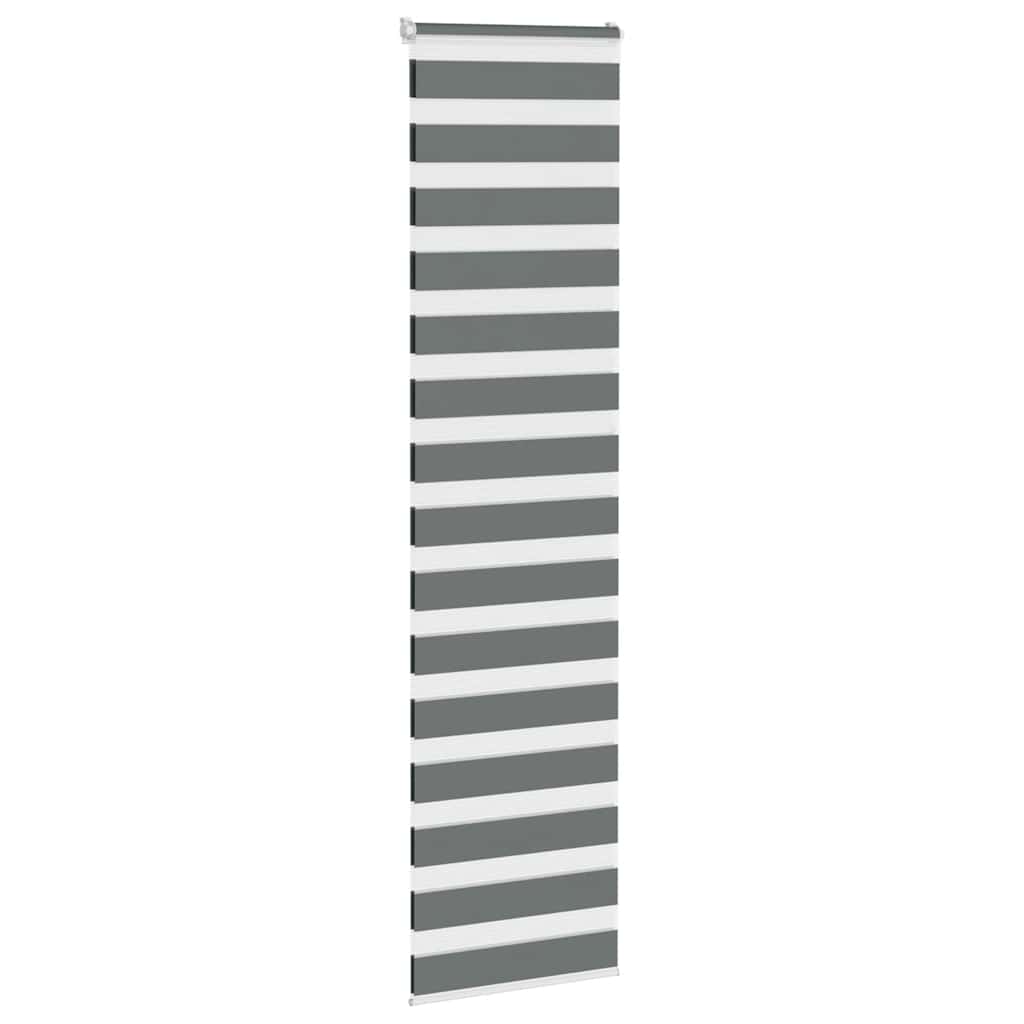 Zebra zavjesa tamno siva 55x230 cm Širina tkanine 50,9 cm Poliester