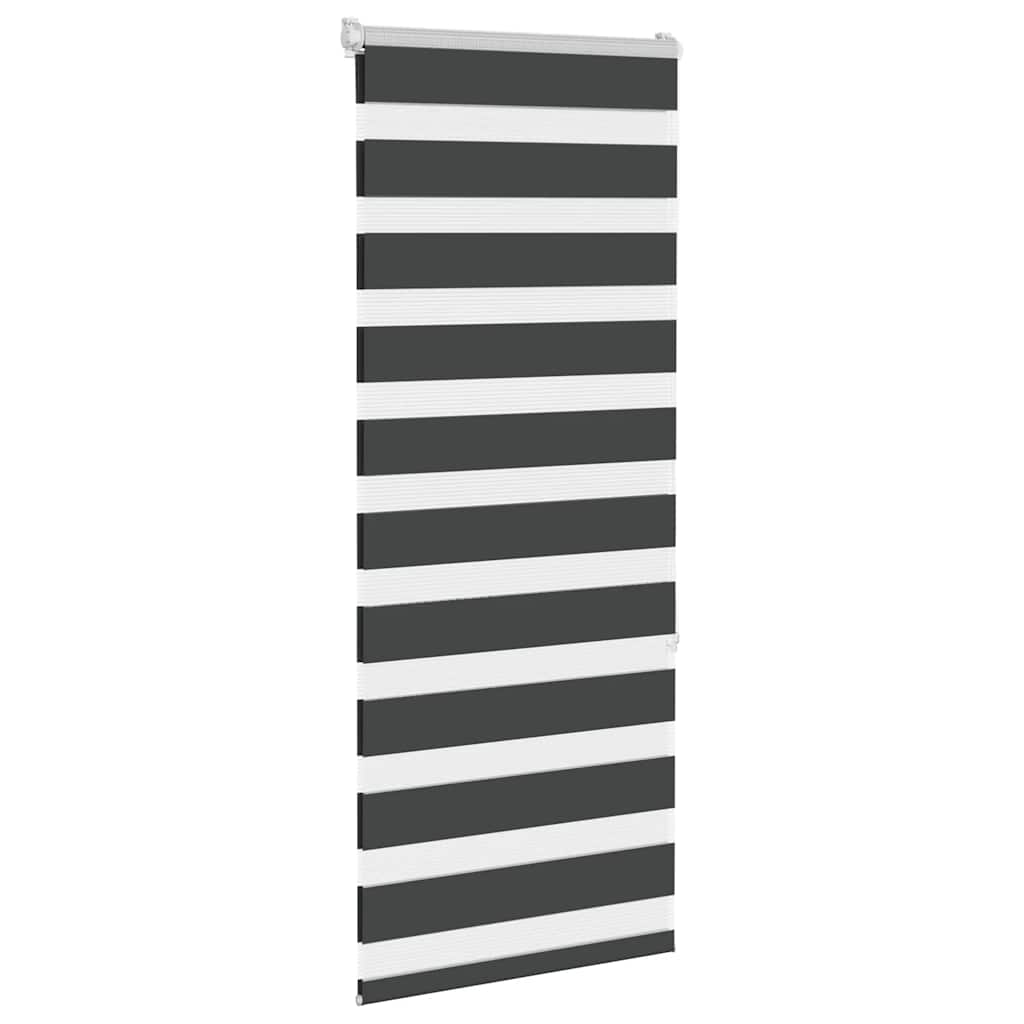 Zavjesa zebra crna 60x150 cm širina tkanine 55,9 cm poliester