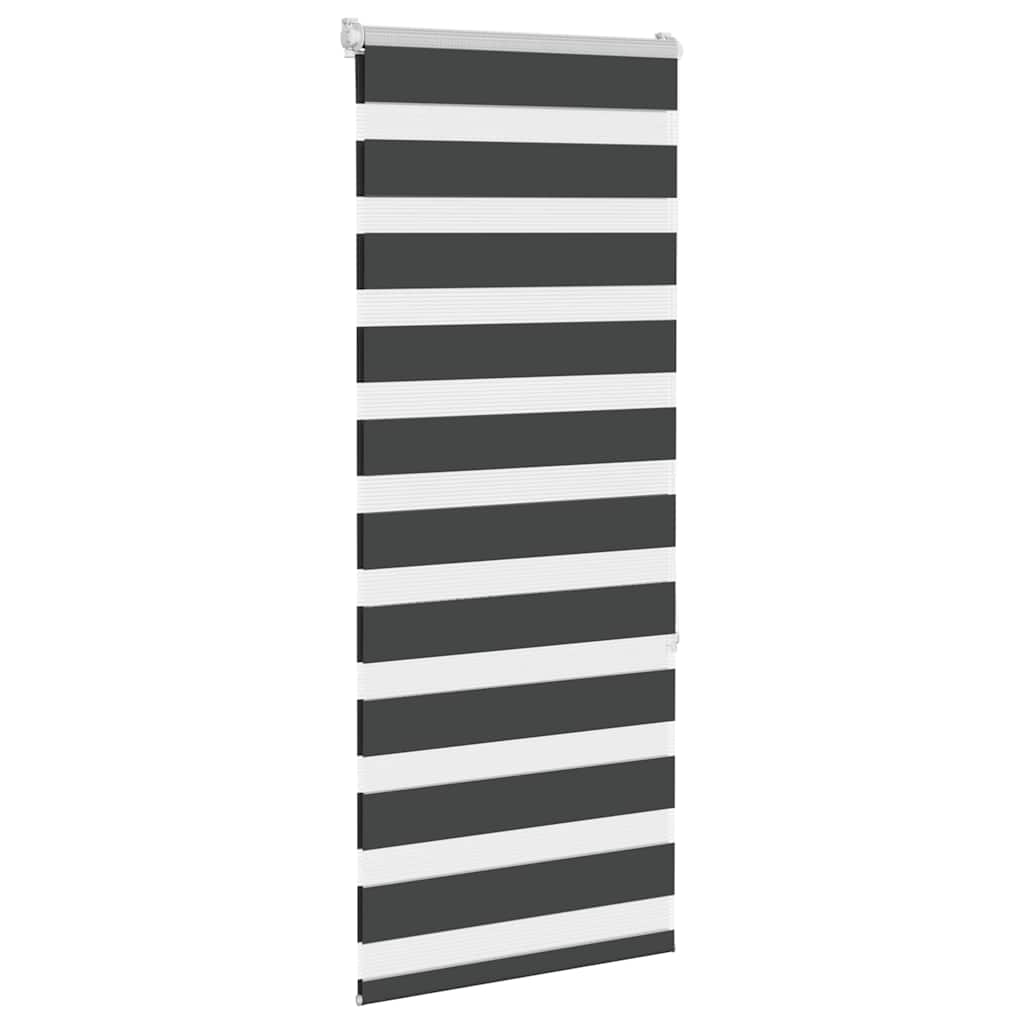 Zavjesa zebra crna 65x150 cm širina tkanine 60,9 cm poliester