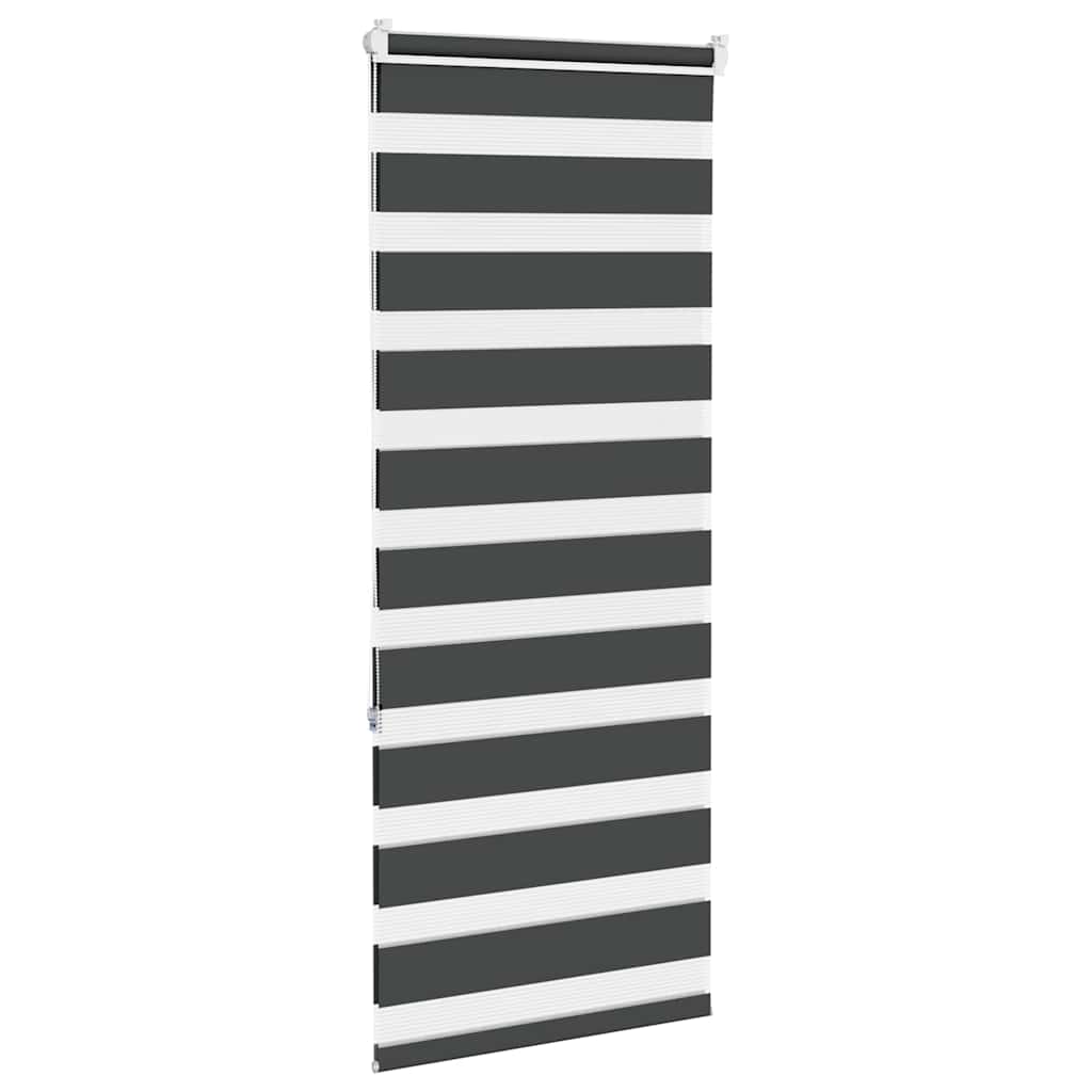 Zavjesa zebra crna 65x150 cm širina tkanine 60,9 cm poliester