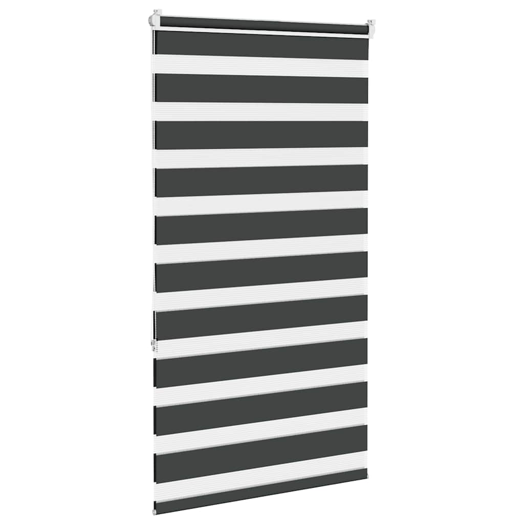 Zavjesa zebra crna 85x150 cm širina tkanine 80,9 cm poliester
