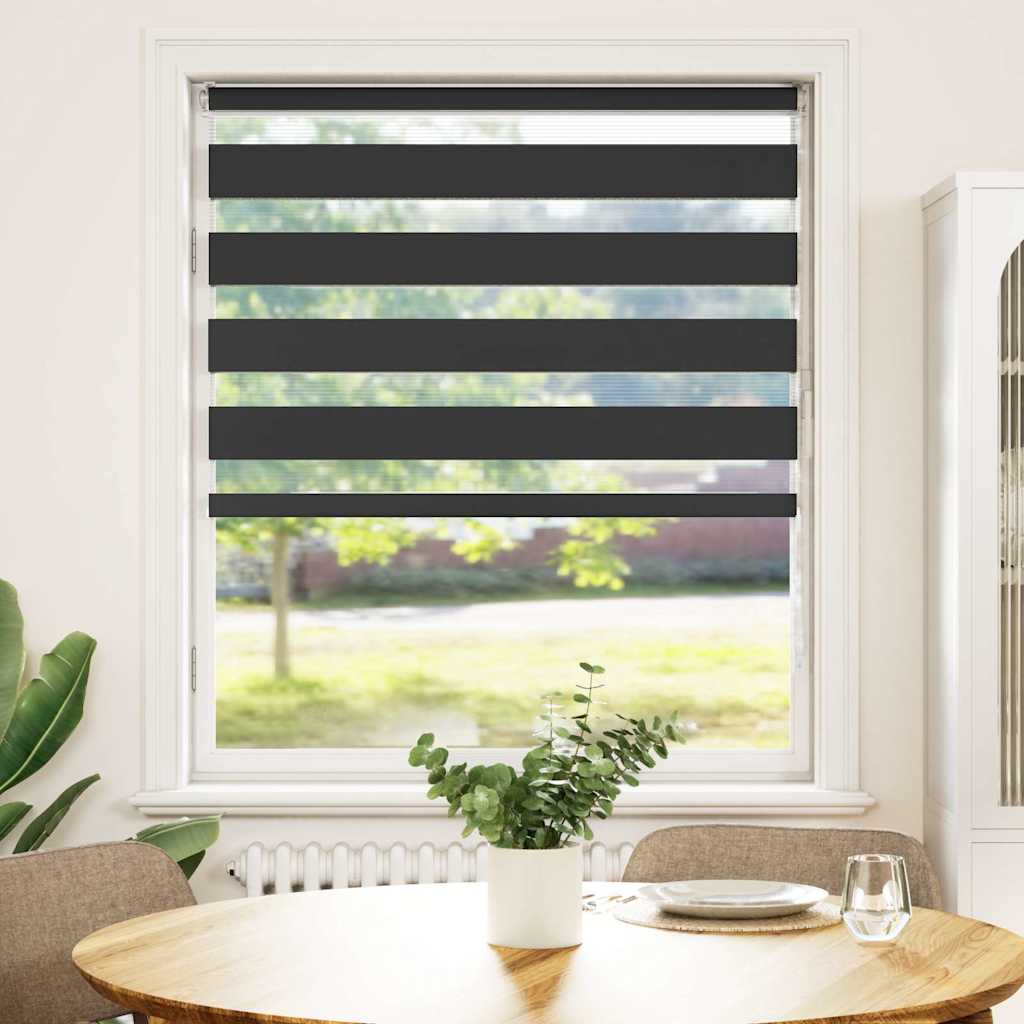 Zavjesa zebra crna 95x150 cm širina tkanine 90,9 cm poliester