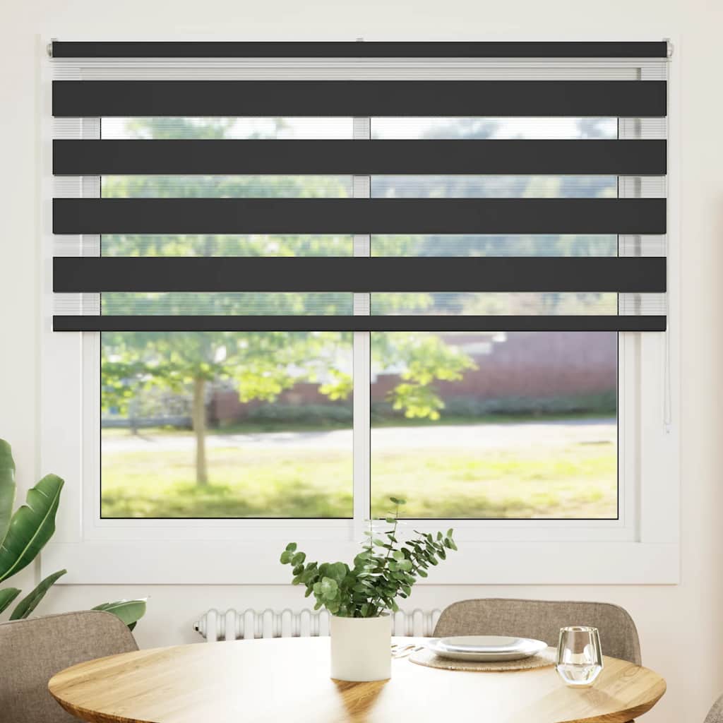 Zavjesa zebra crna 160x150 cm širina tkanine 155,9 cm poliester