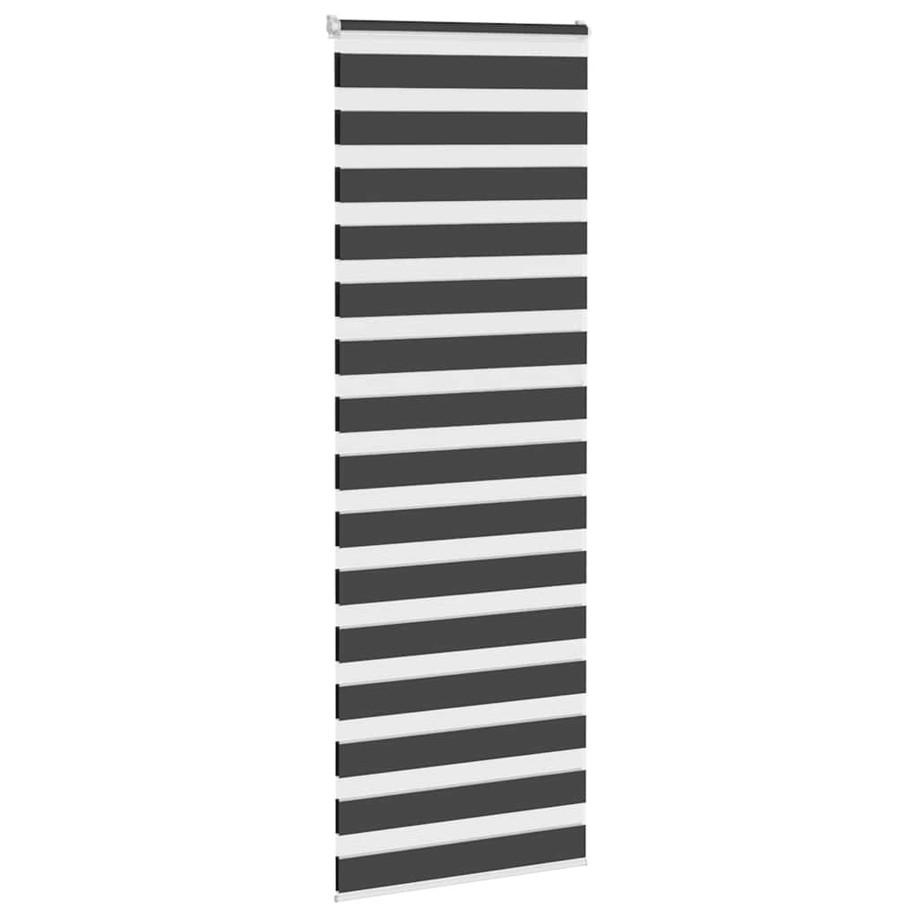 Zavjesa zebra crna 80x200 cm širina tkanine 75,9 cm poliester
