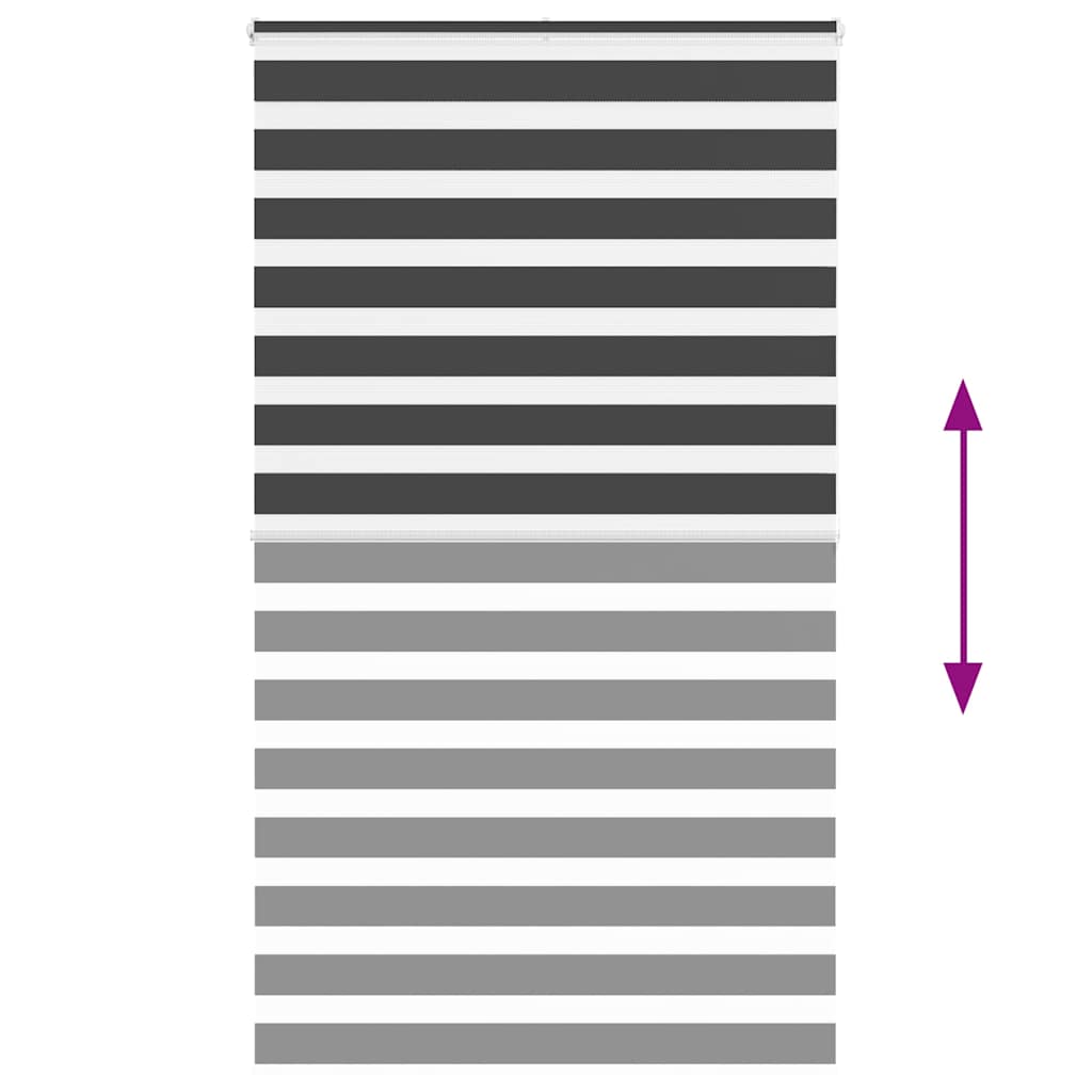 Zavjesa zebra crna 120x200 cm širina tkanine 115,9 cm poliester
