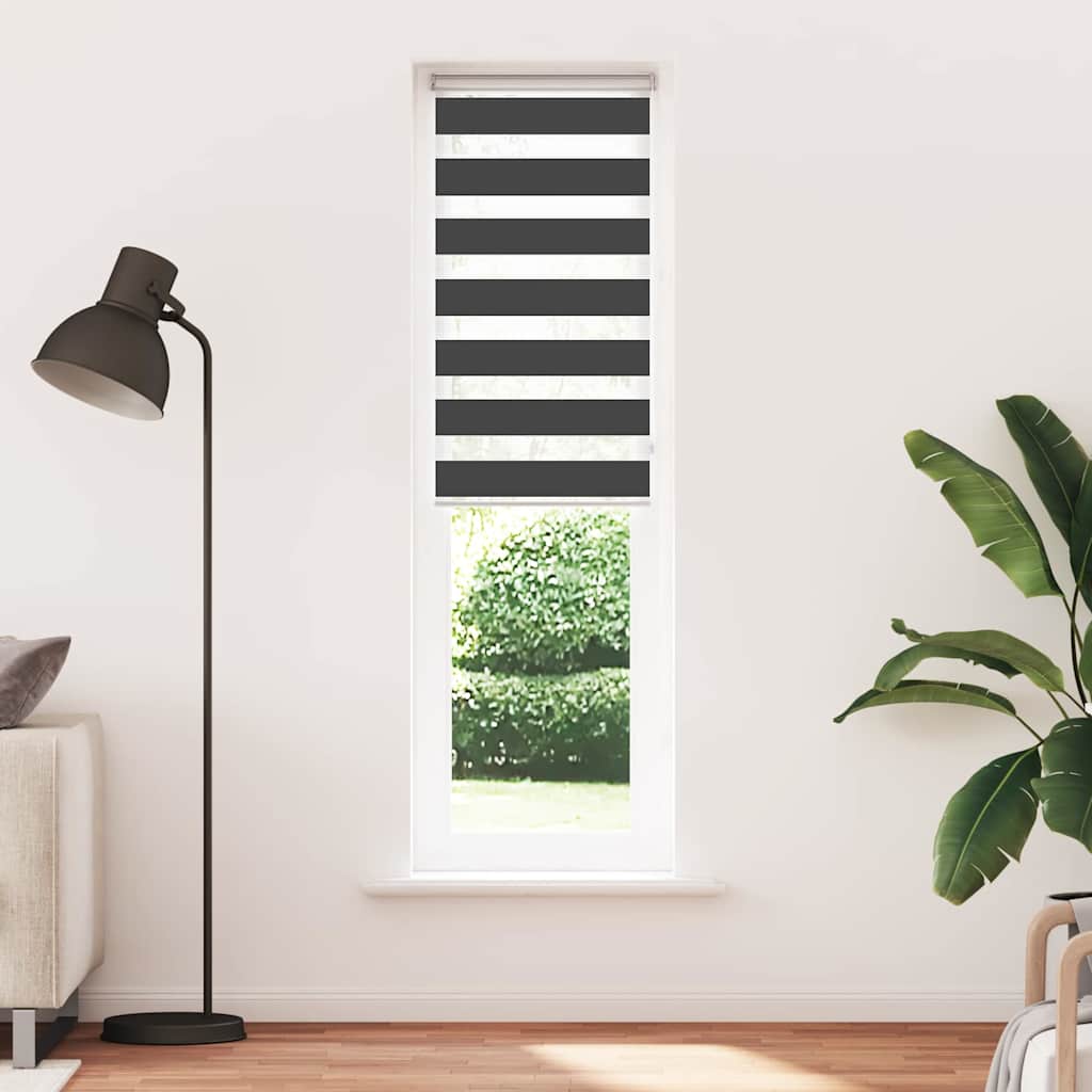 Zavjesa zebra crna 55x230 cm širina tkanine 50,9 cm poliester