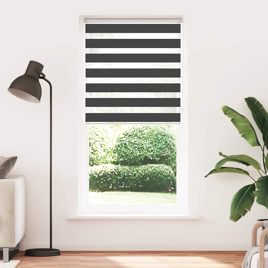 Zavjesa zebra crna 110x230 cm širina tkanine 105,9 cm poliester