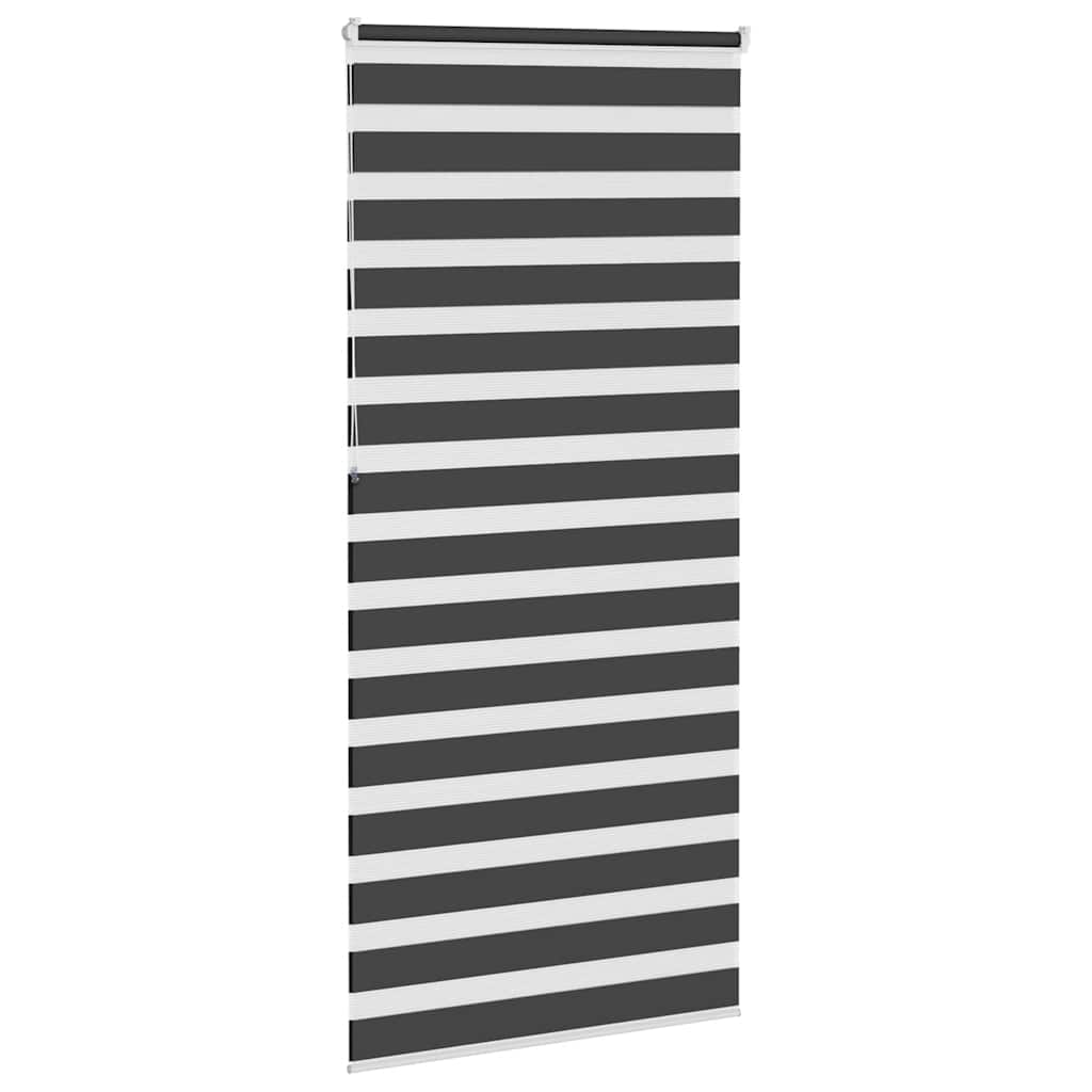 Zavjesa zebra crna 110x230 cm širina tkanine 105,9 cm poliester