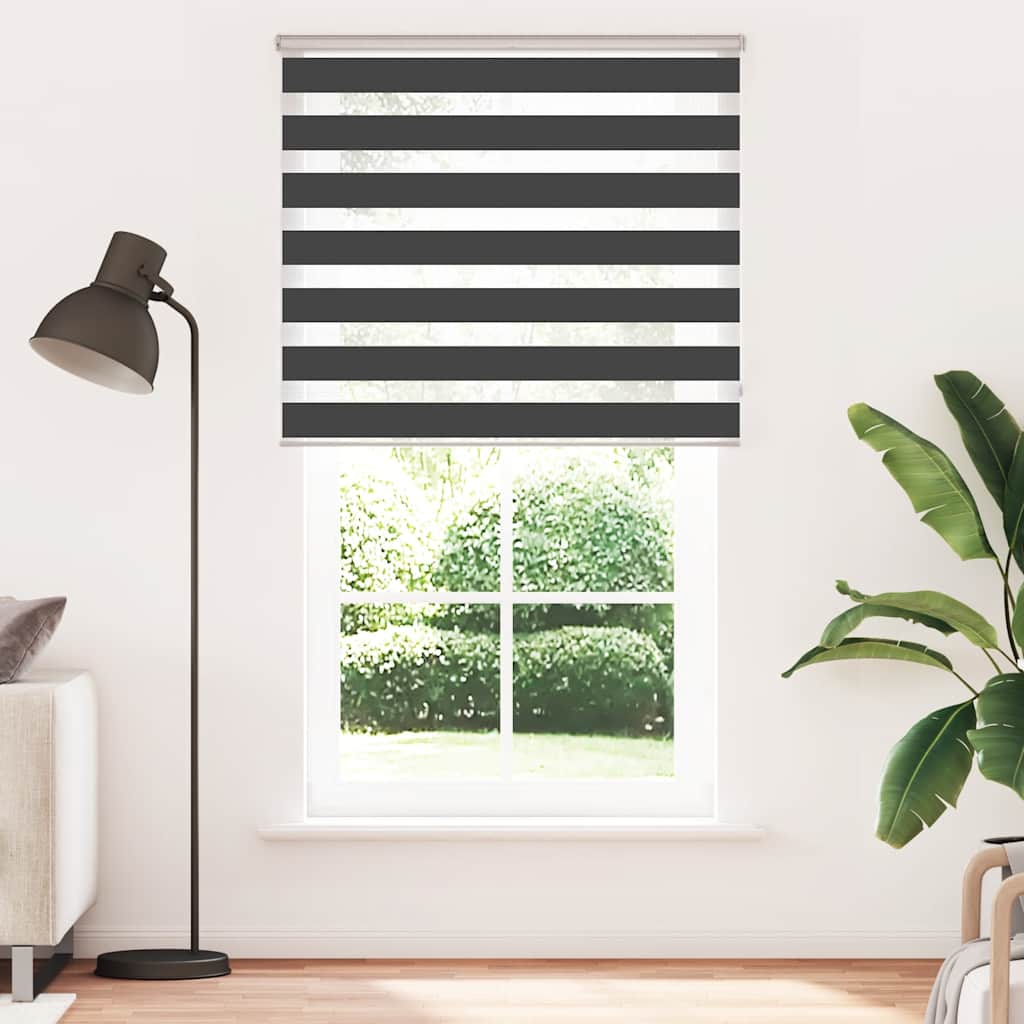 Zavjesa zebra crna 125x230 cm širina tkanine 120,9 cm poliester