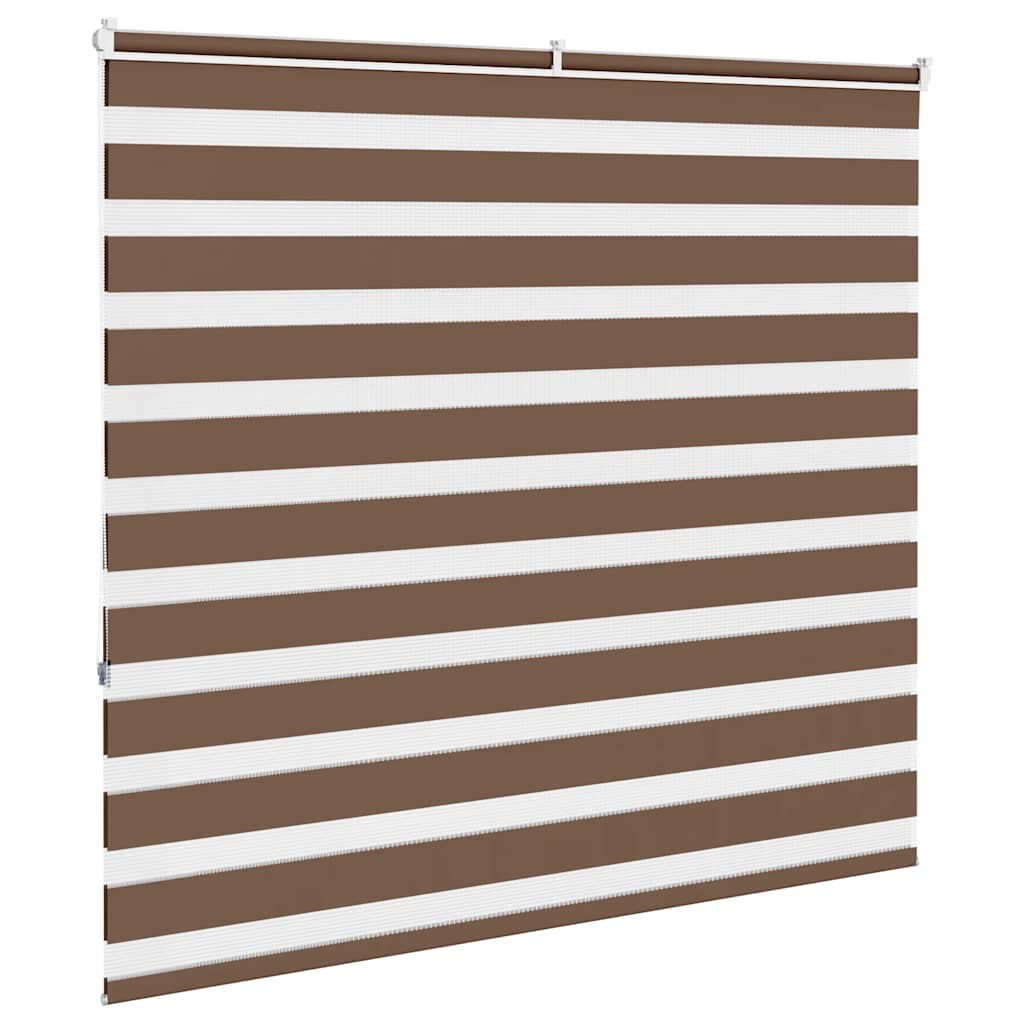 Zebra zavjesa Smeđa 165x150 cm Širina tkanine 160,9 cm Poliester