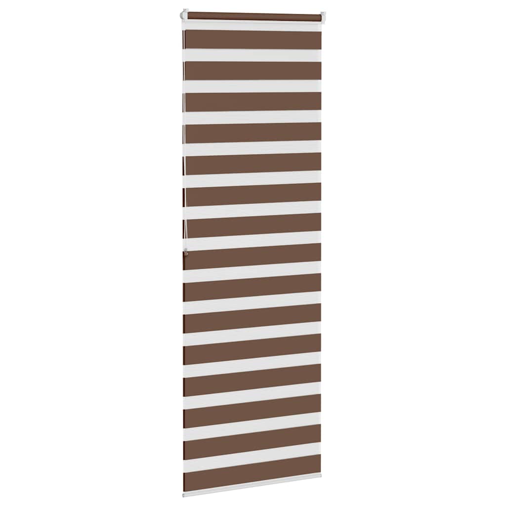 Zebra zavjesa Smeđa 90x200 cm Širina tkanine 85,9 cm Poliester