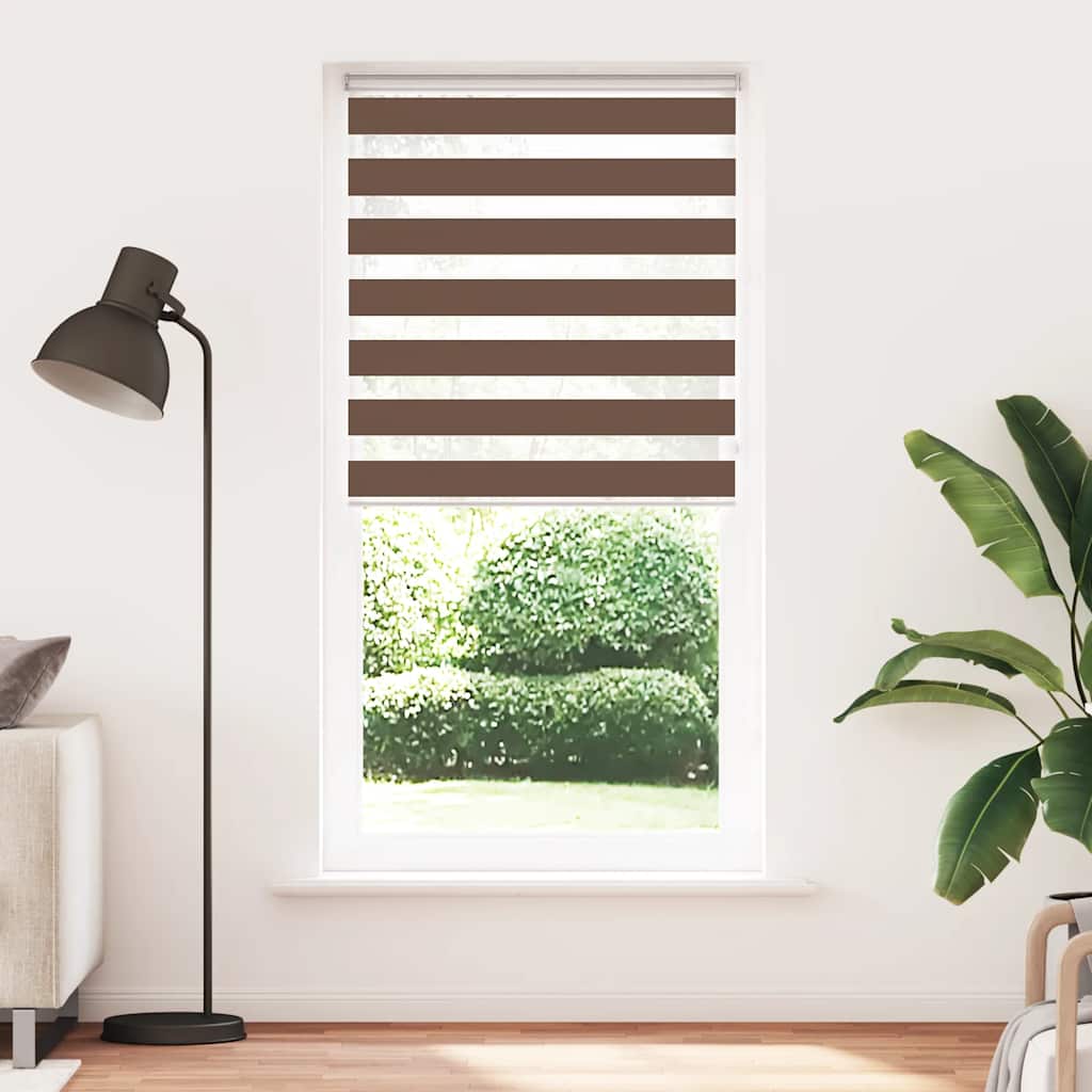 Zebra zavjesa smeđa 105x200 cm širina tkanine 100,9 cm poliester