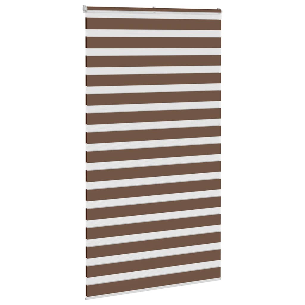 Zebra zavjesa Smeđa 130x200 cm Širina tkanine 125,9 cm Poliester