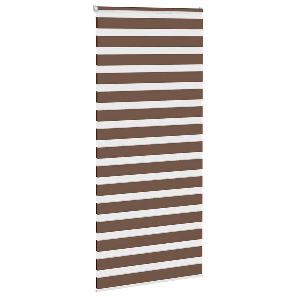 Zebra zavjesa Smeđa 110x230 cm Širina tkanine 105,9 cm Poliester