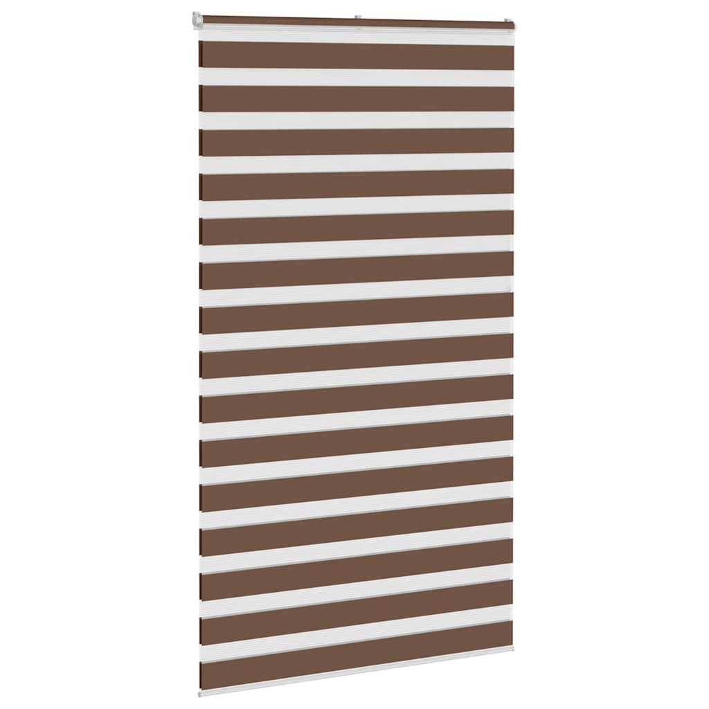 Zebra zavjesa Smeđa 130x230 cm Širina tkanine 125,9 cm Poliester
