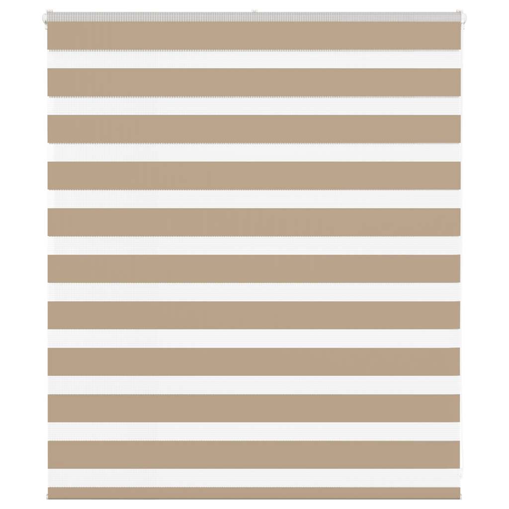 Zebra zavjesa Pješčano smeđa 135x100 cm Širina tkanine 130,9 cm Poliester