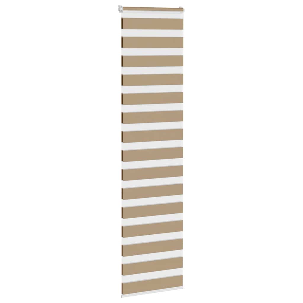 Zebra zavjesa Pješčano smeđa 55x200 cm Širina tkanine 50,9 cm Poliester