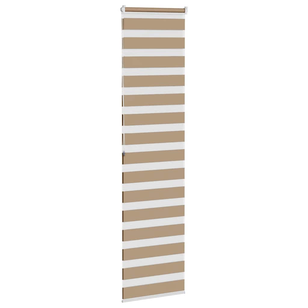 Zebra zavjesa Pješčano smeđa 65x200 cm Širina tkanine 60,9 cm Poliester