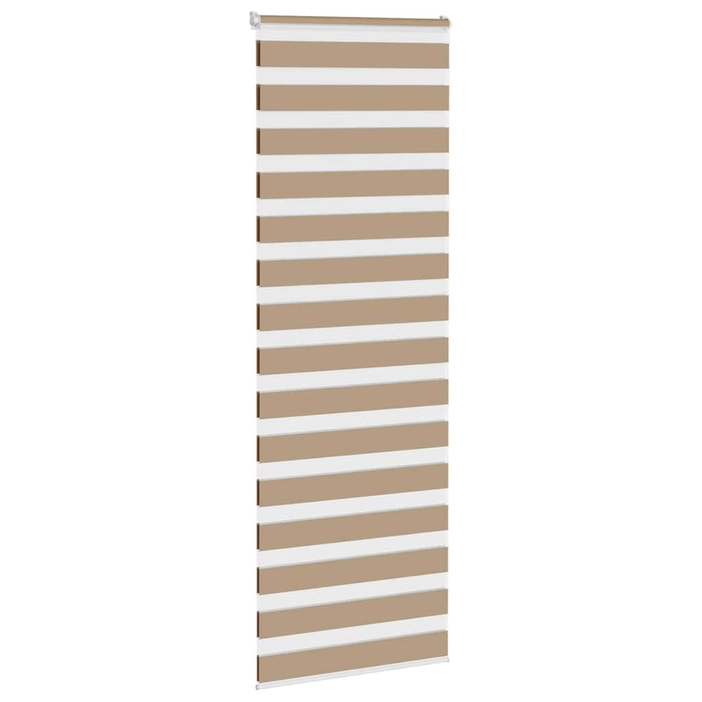 Zebra zavjesa Pješčano smeđa 75x200 cm Širina tkanine 70,9 cm Poliester