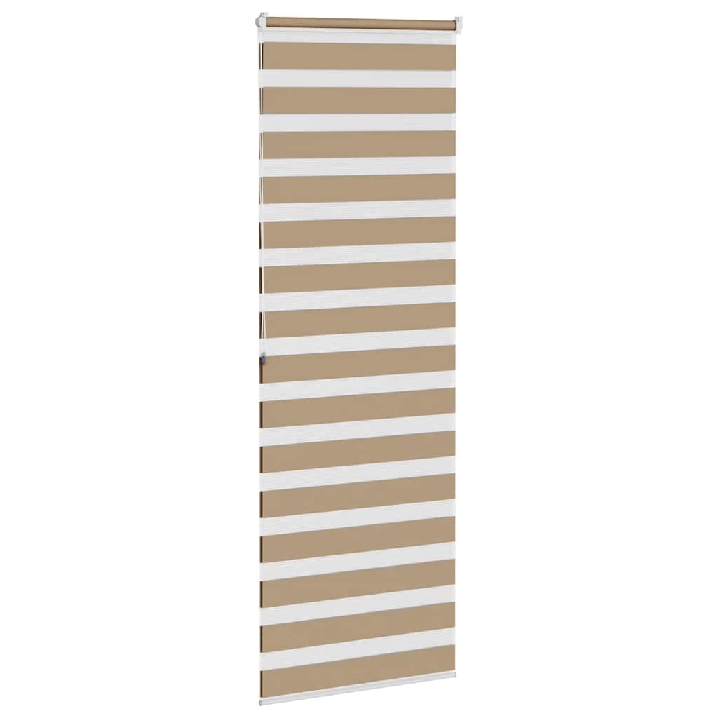 Zebra zavjesa Pješčano smeđa 75x200 cm Širina tkanine 70,9 cm Poliester