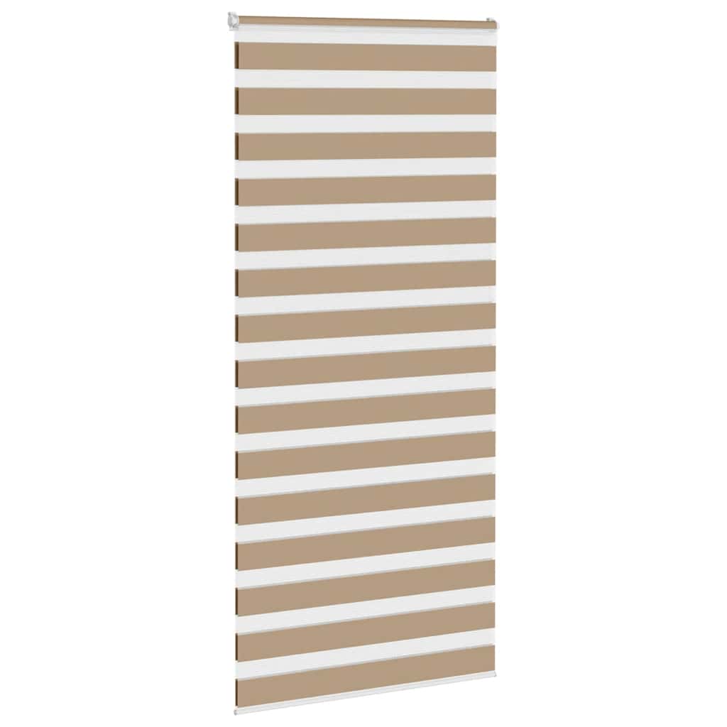 Zebra zavjesa Pješčano smeđa 105x200 cm Širina tkanine 100,9 cm Poliester