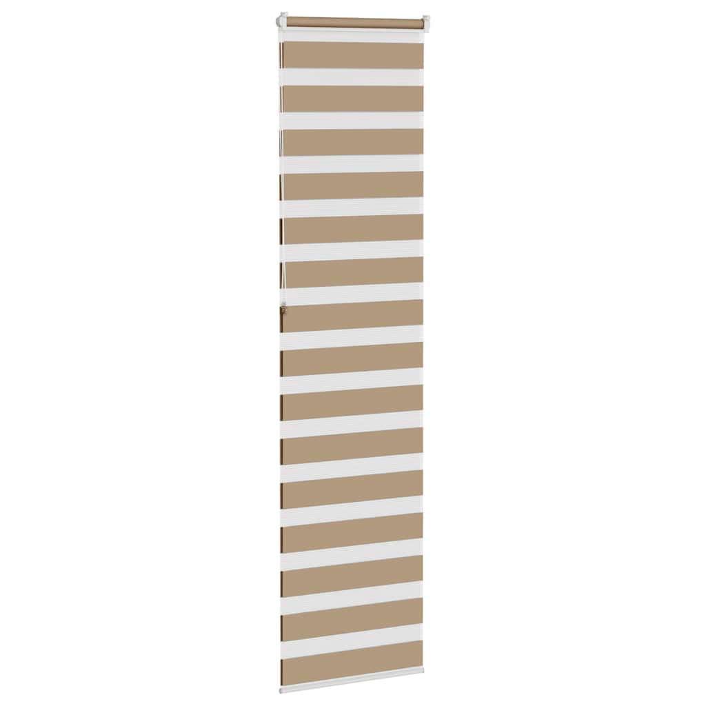 Zebra zavjesa Pješčano smeđa 65x230 cm Širina tkanine 60,9 cm Poliester
