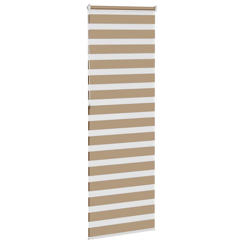 Zebra zavjesa Pješčano smeđa 75x230 cm Širina tkanine 70,9 cm Poliester