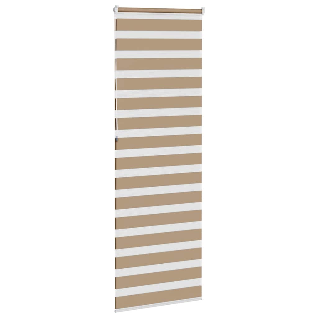 Zebra zavjesa Pješčano smeđa 80x230 cm Širina tkanine 75,9 cm Poliester