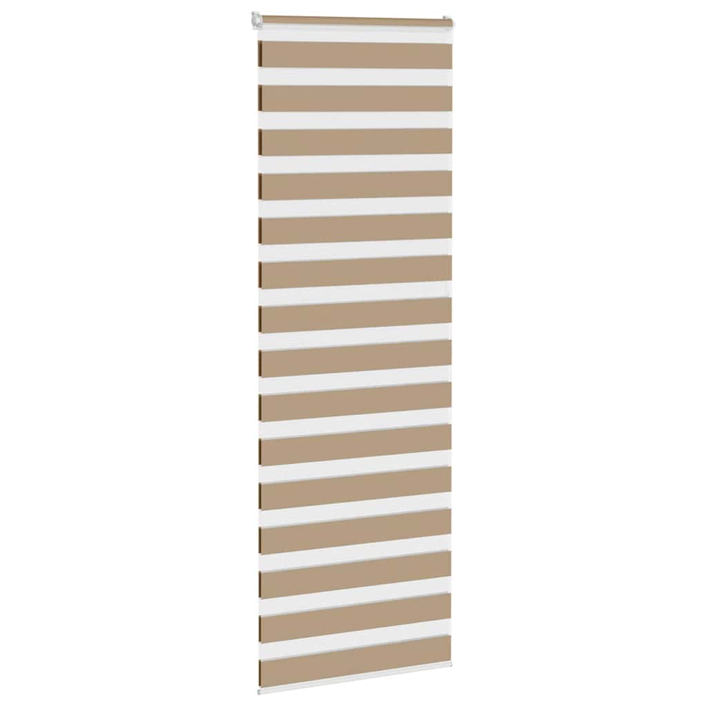 Zebra zavjesa Pješčano smeđa 85x230 cm Širina tkanine 80,9 cm Poliester