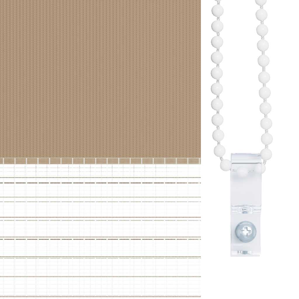 Zebra zavjesa Pješčano smeđa 85x230 cm Širina tkanine 80,9 cm Poliester