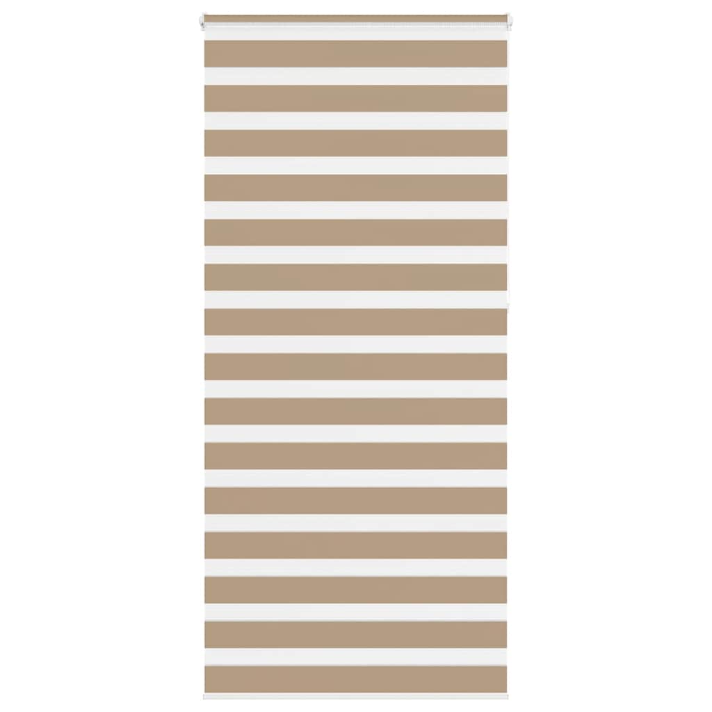 Zebra zavjesa Pješčano smeđa 95x230 cm Širina tkanine 90,9 cm Poliester