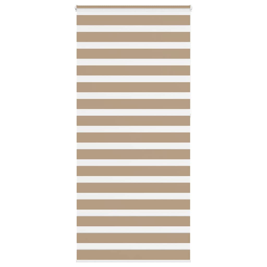 Zebra zavjesa Pješčano smeđa 115x230 cm Širina tkanine 110,9 cm Poliester
