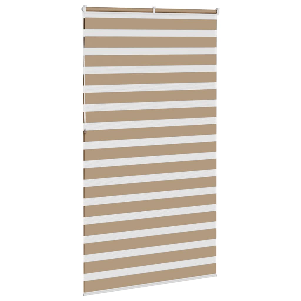 Zebra zavjesa Pješčano smeđa 125x230 cm Širina tkanine 120,9 cm Poliester