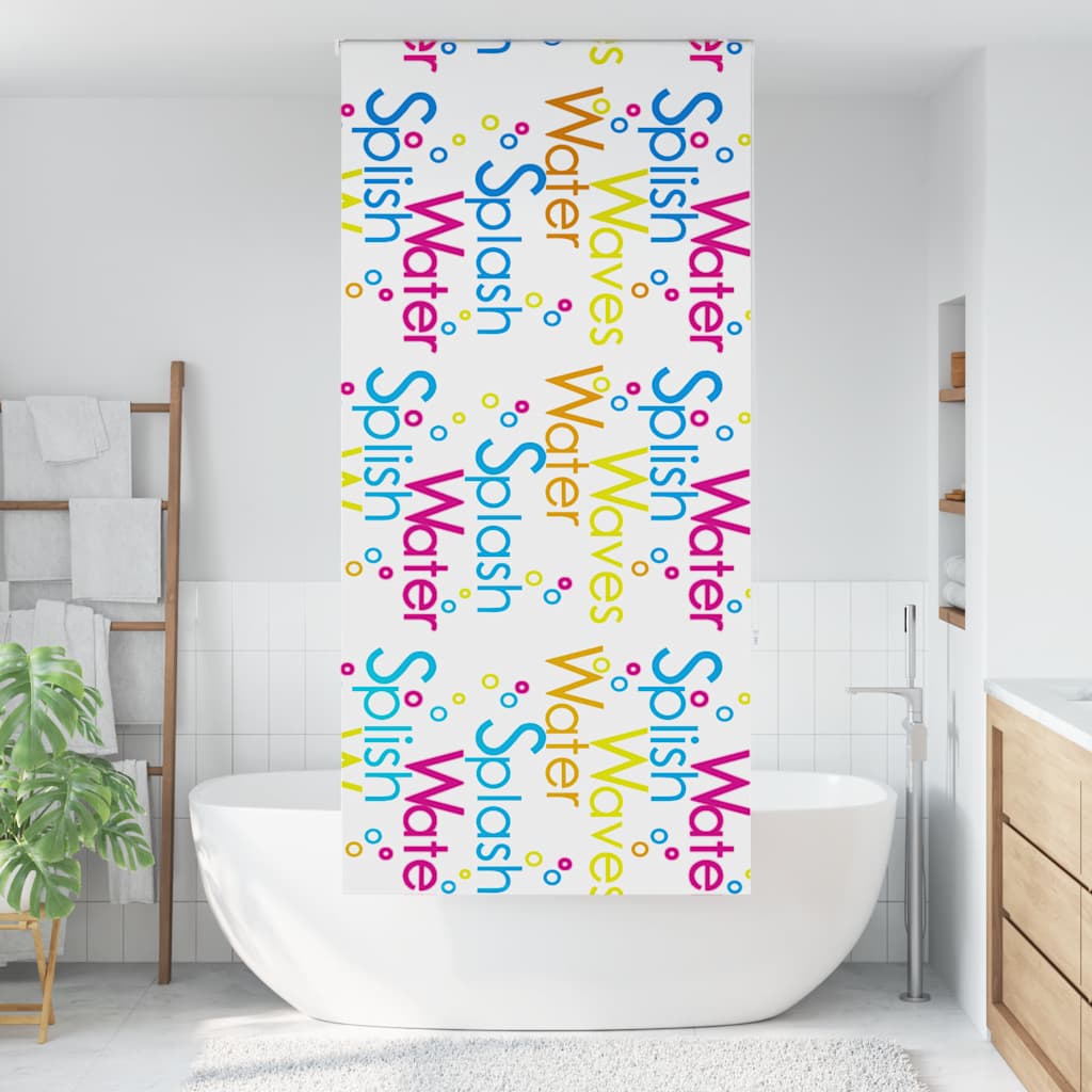 Rolo zavjesa za tuš 90x240 cm širina tkanine 86 cm