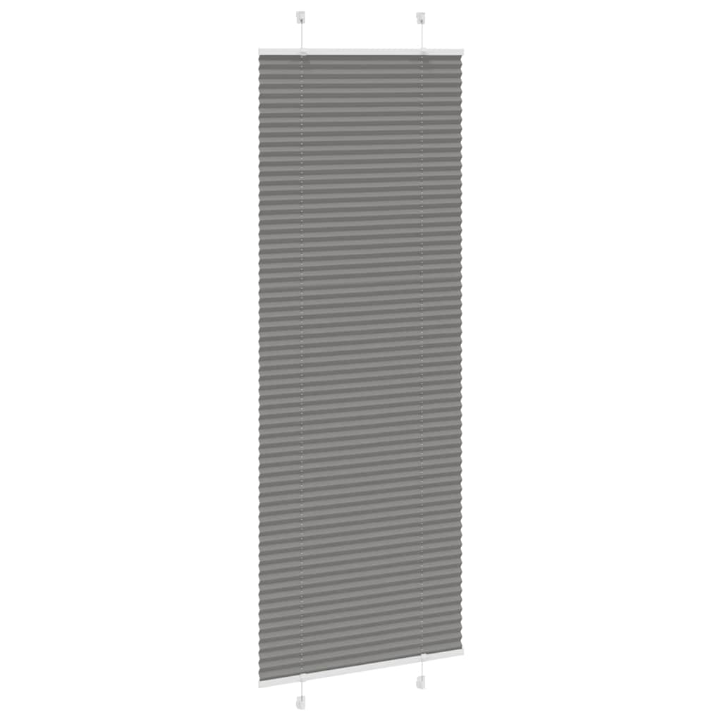 Plisirana roleta antracit 75x200 cm širina tkanine 74,4 cm
