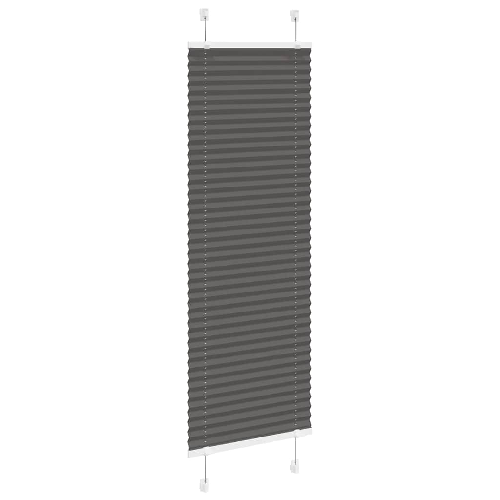 Plisirana roleta crna 45x100 cm širina tkanine 44,4 cm