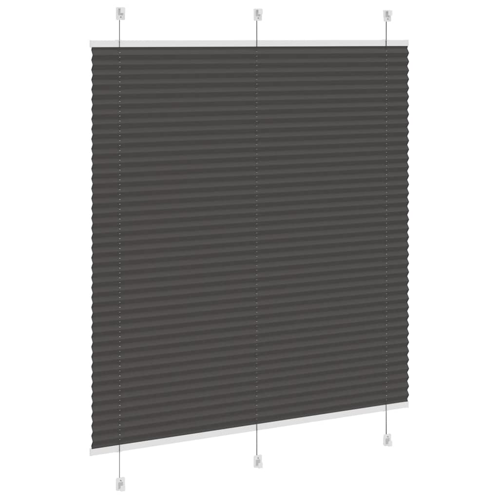 Plisirana roleta crna 115x100 cm širina tkanine 114,4 cm