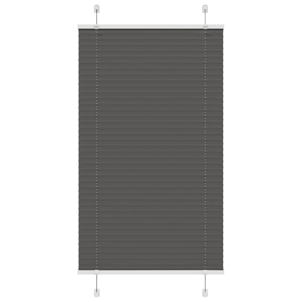 Plisirana roleta crna 75x150 cm širina tkanine 74,4 cm