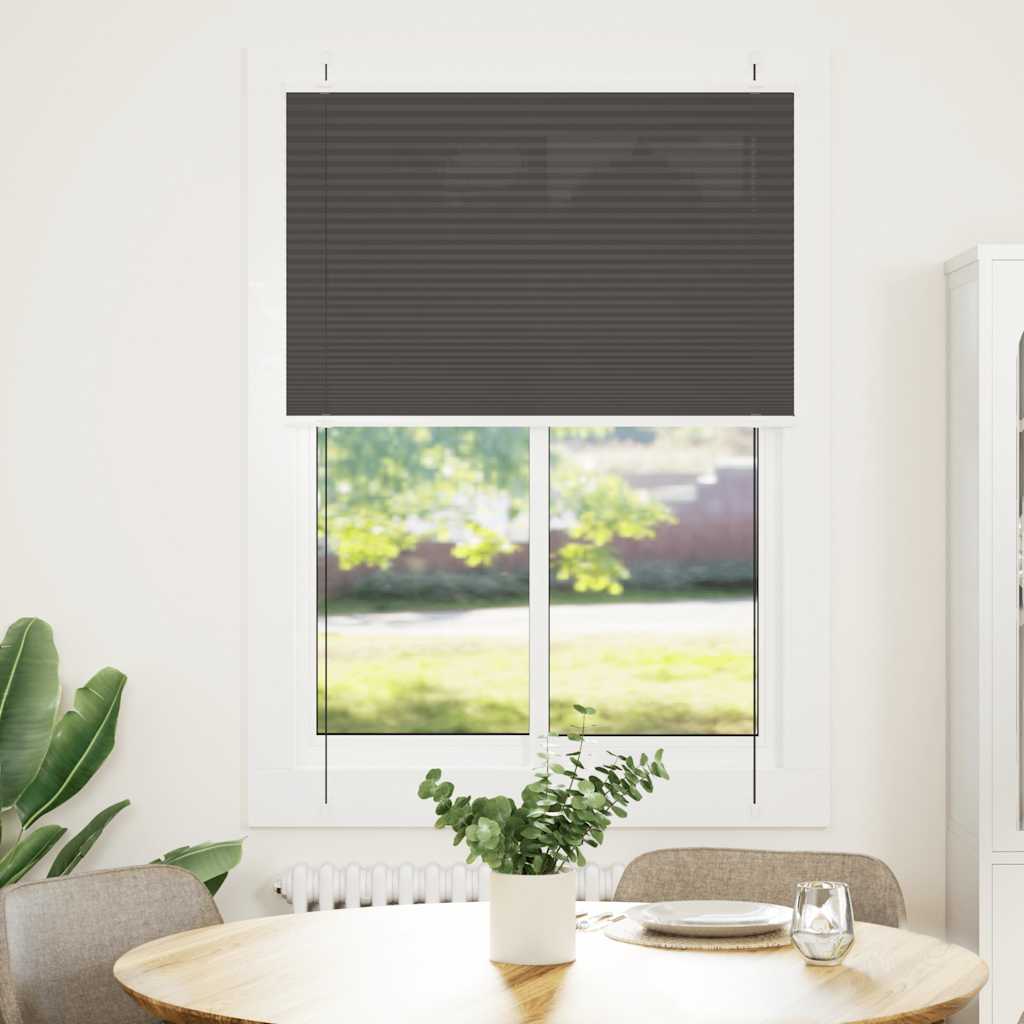 Plisirana roleta crna 85x150 cm širina tkanine 84,4 cm
